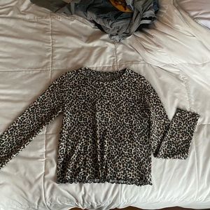 Cheetah print long-sleeve tee
